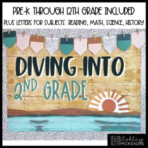 Coastal Back to School Bulletin Board or Classroom Door Decor