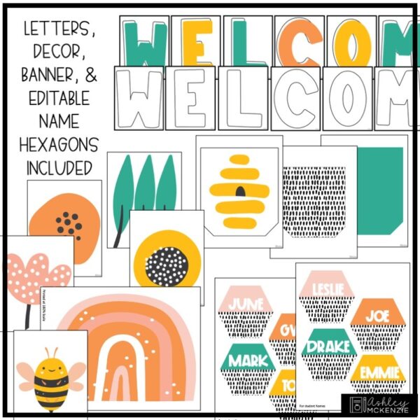 Honey Bee Back to School Bulletin Board or Door Decor Honey Bee Back to School Bulletin Board or Door Decor