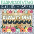 Thanksgiving Flowers Bulletin Board or Door Decor