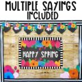 Spring Flowers Chalkboard Theme Bulletin Board Kit