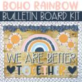 Boho Rainbow Back To School Bulletin Board or Door Decor