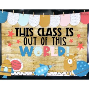 Space End of Year Bulletin Board or Door Decor
