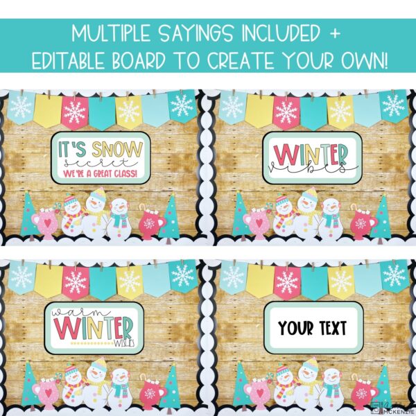 Winter Snowman Bulletin Board Kit Winter Snowman Bulletin Board Kit