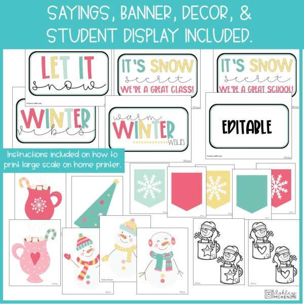 Winter Snowman Bulletin Board Kit Winter Snowman Bulletin Board Kit