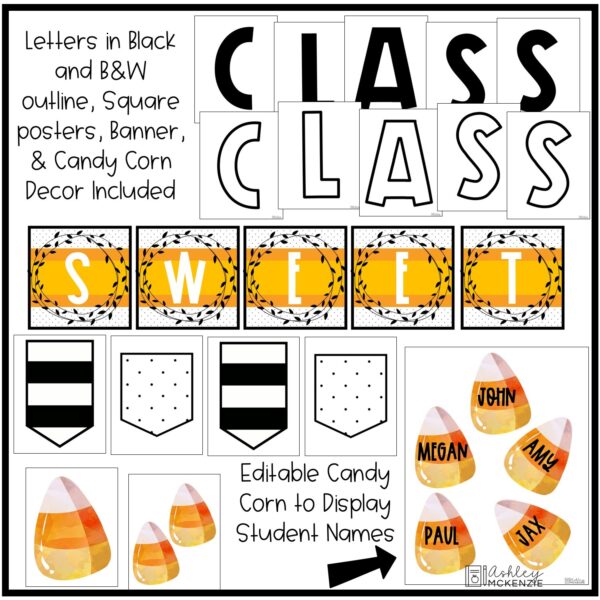 Halloween Candy Corn Bulletin Board or Door Decor Halloween Candy Corn Bulletin Board or Door Decor