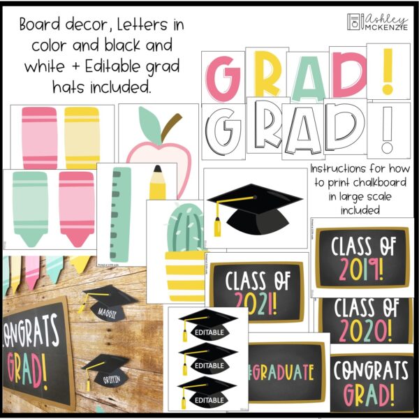 Graduation Bulletin Board or Door Decor Graduation Bulletin Board or Door Decor