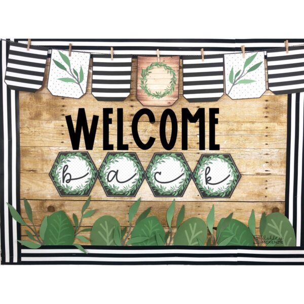 Modern Farmhouse Back To School Bulletin Board or Door Decor Modern Farmhouse Back To School Bulletin Board or Door Decor