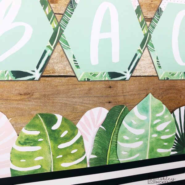 Modern Tropical Back to School Bulletin Board or Door Decor Modern Tropical Back to School Bulletin Board or Door Decor