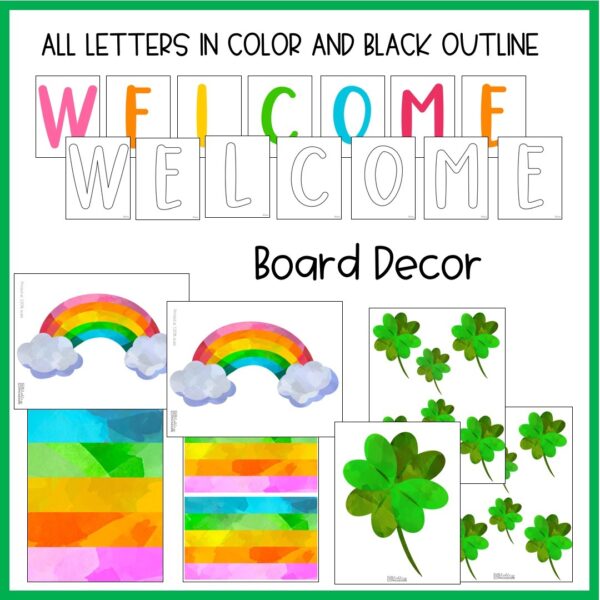 St. Patrick's Day Rainbow Bulletin Board or Door Decor St. Patrick's Day Rainbow Bulletin Board or Door Decor
