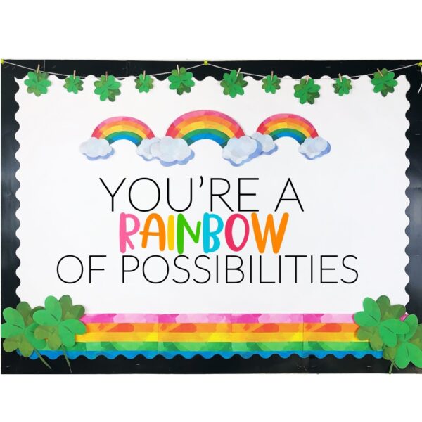 St. Patrick's Day Rainbow Bulletin Board or Door Decor St. Patrick's Day Rainbow Bulletin Board or Door Decor