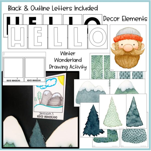 Winter Wonderland Bulletin Board or Door Decor Winter Wonderland Bulletin Board or Door Decor