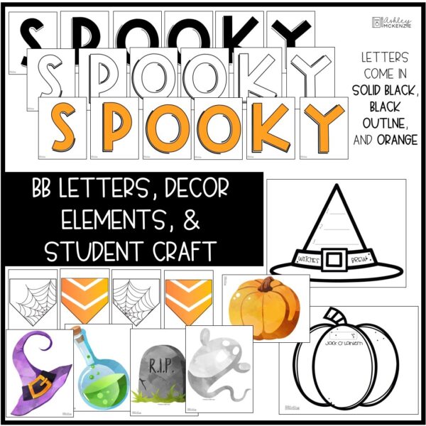 Halloween Spooky Theme Bulletin Board or Door Decor Halloween Spooky Theme Bulletin Board or Door Decor