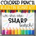 Colored Pencils Back To School Bulletin Board or Door Decor