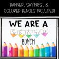 Colored Pencils Back To School Bulletin Board or Door Decor