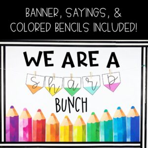 Colored Pencils Back To School Bulletin Board or Door Decor Colored Pencils Back To School Bulletin Board or Door Decor