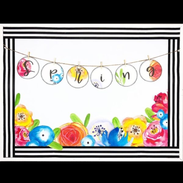 Spring Flowers Bulletin Board or Door Decor Spring Flowers Bulletin Board or Door Decor