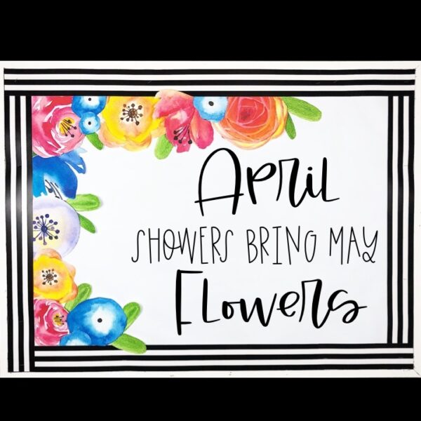 Spring Flowers Bulletin Board or Door Decor Spring Flowers Bulletin Board or Door Decor