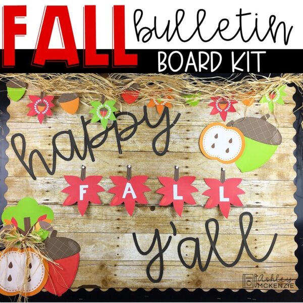 Fall Bulletin Board Kit with 5 Senses Writing Activity