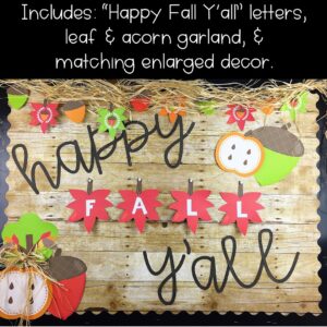 Fall Bulletin Board Kit with 5 Senses Writing Activity