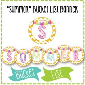 End of the Year Summer Bucket List Activity & Bulletin Board Kit