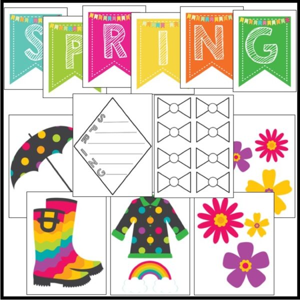 Spring Acrostic Poem Activity & Bulletin Board Kit Spring Acrostic Poem Activity & Bulletin Board Kit