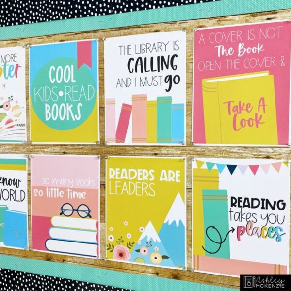Reading or Library Classroom Posters - Editable! Reading or Library Classroom Posters - Editable!