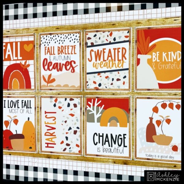 Boho Fall Classroom Posters - Editable! Boho Fall Classroom Posters - Editable!