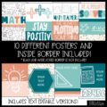Math Classroom Posters - Editable!