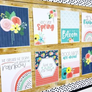 Boho Rainbow Spring Classroom Posters Boho Rainbow Spring Classroom Posters