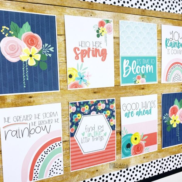 Boho Rainbow Spring Classroom Posters Boho Rainbow Spring Classroom Posters