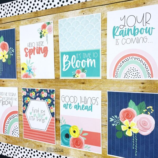 Boho Rainbow Spring Classroom Posters Boho Rainbow Spring Classroom Posters