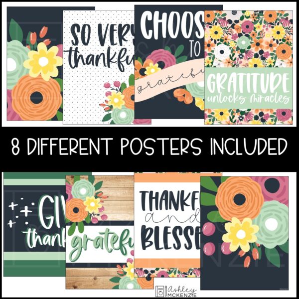 Thanksgiving Flowers Classroom Posters Thanksgiving Flowers Classroom Posters
