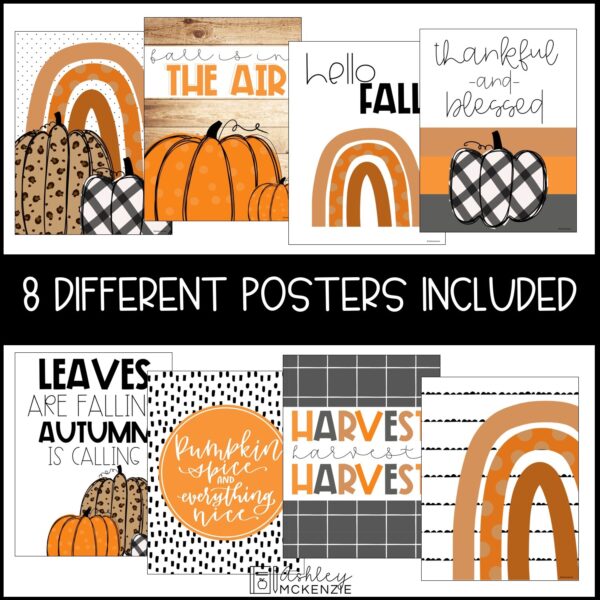Fall Pumpkins Classroom Posters Fall Pumpkins Classroom Posters