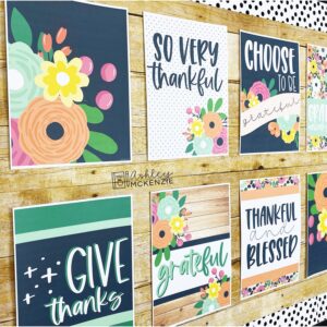 Thanksgiving Flowers Classroom Posters