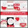 Watermelon Classroom Posters - Editable!