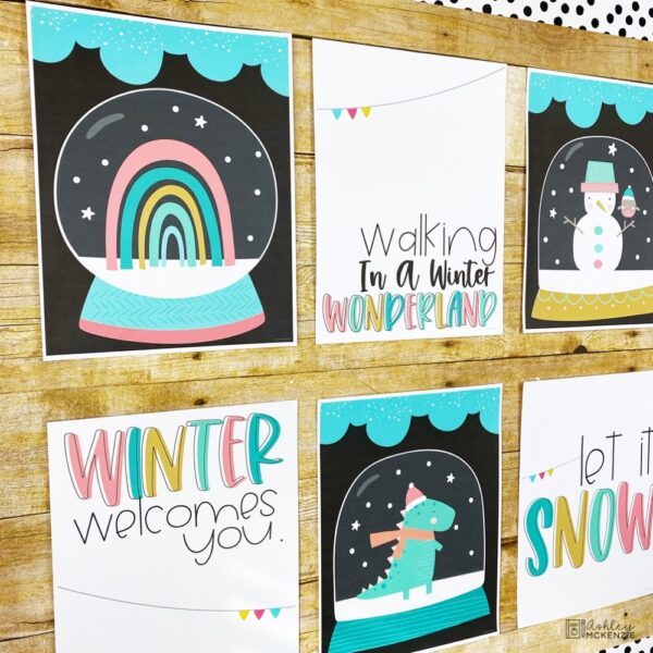 Winter Snow Globe Classroom Posters Winter Snow Globe Classroom Posters