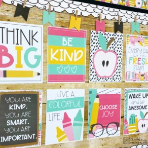 School Supplies Classroom Posters - Editable!