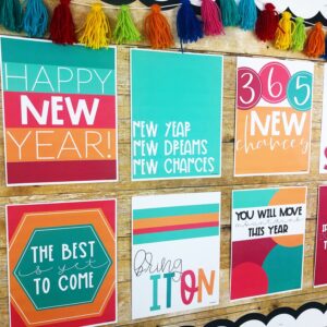 New Year’s Classroom Posters – 5 Minute Bulletin Board! New Year's Classroom Posters - 5 Minute Bulletin Board!