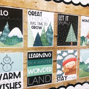 Winter Wonderland Classroom Posters – 5 Minute Bulletin Board! Winter Wonderland Classroom Posters - 5 Minute Bulletin Board!