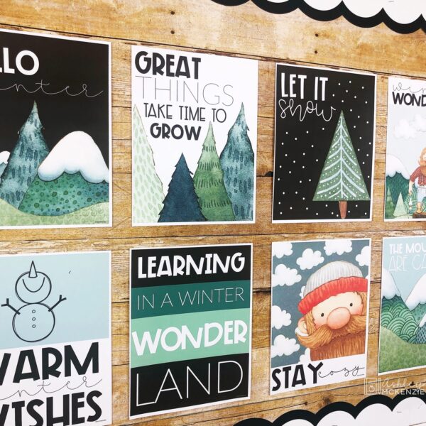 Winter Wonderland Classroom Posters - 5 Minute Bulletin Board! Winter Wonderland Classroom Posters - 5 Minute Bulletin Board!