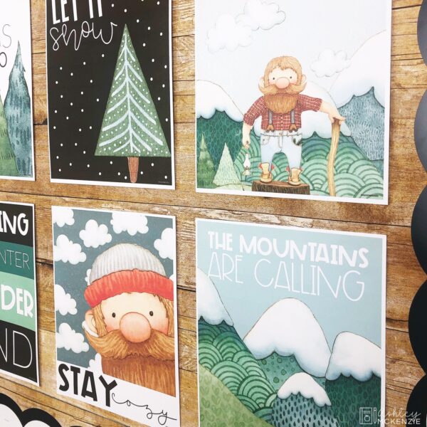 Winter Wonderland Classroom Posters - 5 Minute Bulletin Board! Winter Wonderland Classroom Posters - 5 Minute Bulletin Board!