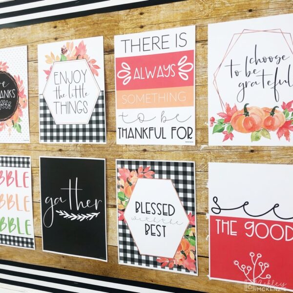 Thanksgiving Classroom Posters - 5 Minute Bulletin Board! Thanksgiving Classroom Posters - 5 Minute Bulletin Board!