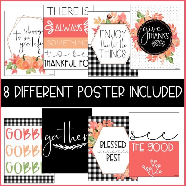 Thanksgiving Classroom Posters - 5 Minute Bulletin Board! Thanksgiving Classroom Posters - 5 Minute Bulletin Board!