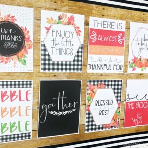 Thanksgiving Classroom Posters - 5 Minute Bulletin Board!