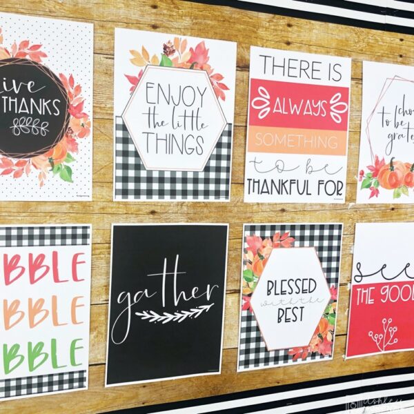 Thanksgiving Classroom Posters - 5 Minute Bulletin Board! Thanksgiving Classroom Posters - 5 Minute Bulletin Board!