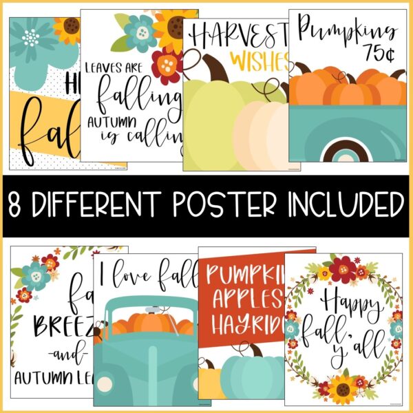 Fall Classroom Posters - 5 Minute Bulletin Board! Fall Classroom Posters - 5 Minute Bulletin Board!