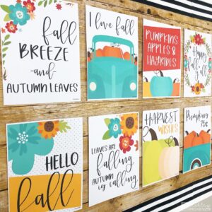 Fall Classroom Posters - 5 Minute Bulletin Board!