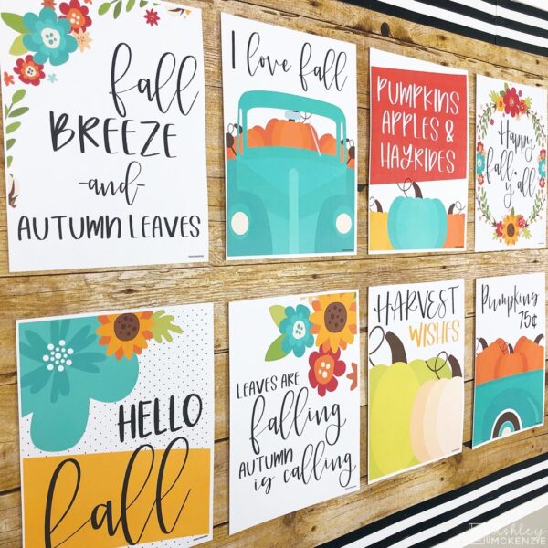 Fall Classroom Posters - 5 Minute Bulletin Board! Fall Classroom Posters - 5 Minute Bulletin Board!