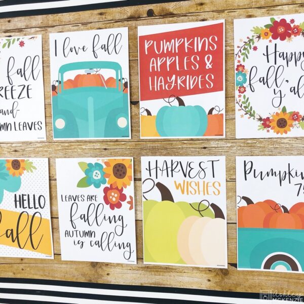 Fall Classroom Posters - 5 Minute Bulletin Board! Fall Classroom Posters - 5 Minute Bulletin Board!