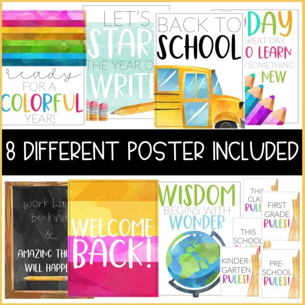 Back To School Classroom Posters - 5 Minute Bulletin Board! Back To School Classroom Posters - 5 Minute Bulletin Board!